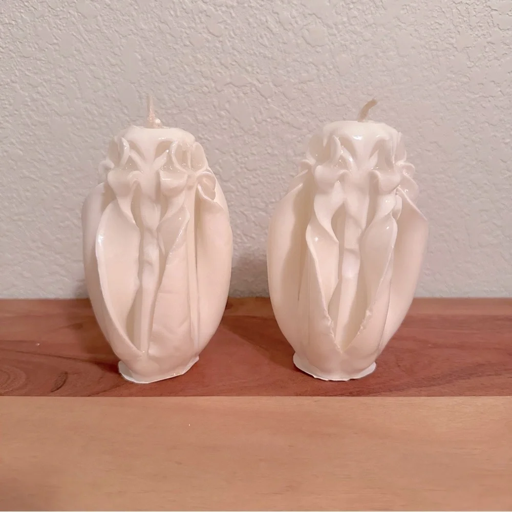 New Handmade Wedding Couple Candle Set